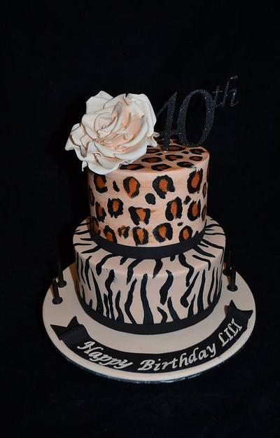 zebra and leopard cake - Cake by Sue Ghabach