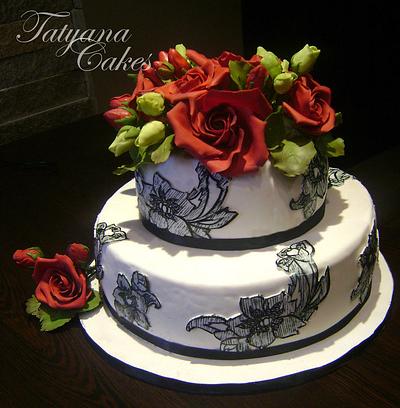 red roses - Cake by Tatyana Cakes