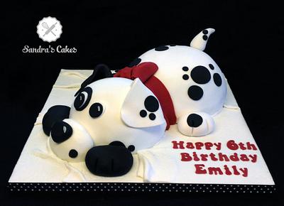 Dalmatian & matching cupcakes - Cake by Sandra's cakes