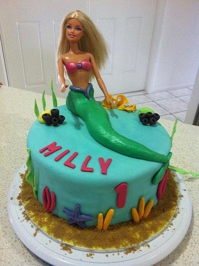 Mermaid 1st Birthday - Cake by Karina Jakku