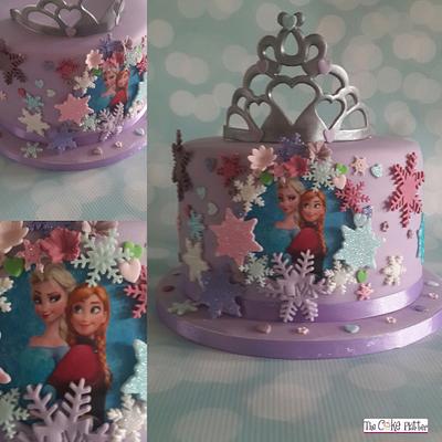 Anna and Elsa and Snowflakes Galore! - Cake by The Cake Platter