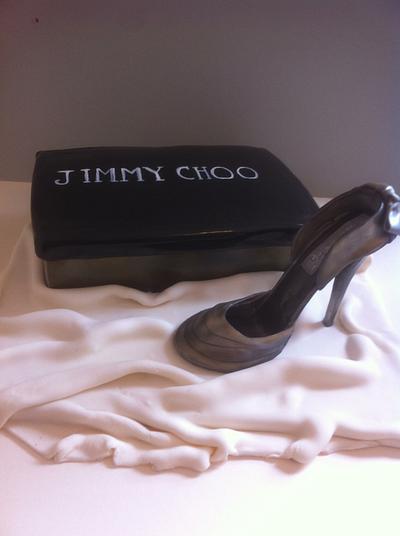 Metallic Shoe box cake.  - Cake by homemade with love cakes and more