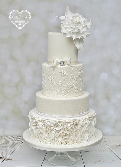 Winter White Wedding Cake - Cake by The Whimsical Cakery