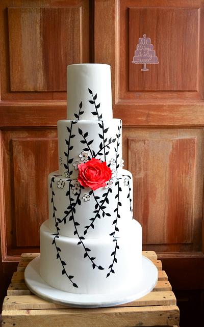 Wedding Cake (Black & White) - Cake by All Things Dainty by Lesley
