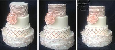 Pearl Wedding Cake - Cake by SugarBritchesCakes