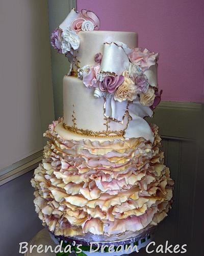 Romantic Ruffles - Cake by Brenda's Dream Cakes