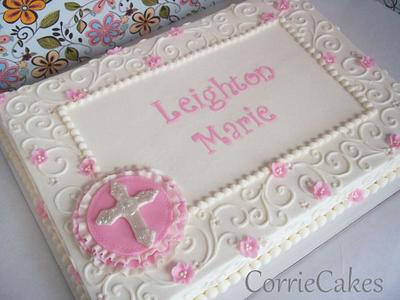 Girly Baptism - Cake by Corrie