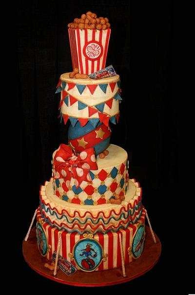 Vintage Circus Cake - Cake by pieceofcaketx