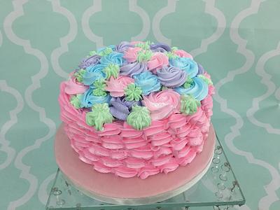 Buttercream rosette cake  - Cake by Samyukta