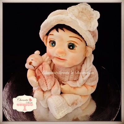 Baby fondant cake topper - Cake by Chanatasweets