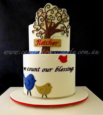 Tree of Life Baptism Cake - Cake by Leah Jeffery- Cake Me To Your Party