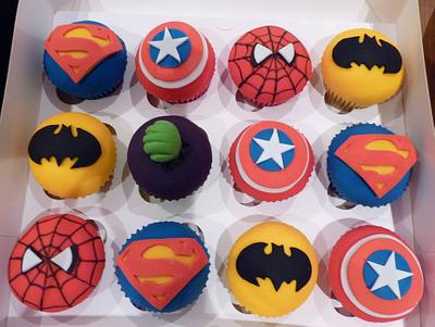 Superhero Cupcakes - Cake by Sharon Todd