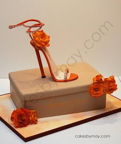 Stiletto Shoe and Box Birthday Cake - Cake by Cakes by Maylene