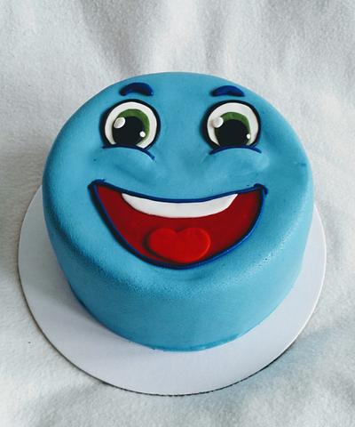 Blue emoticon - Cake by Anka
