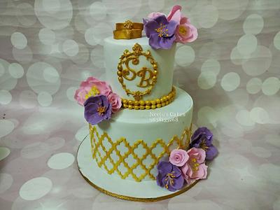 Engagement cake - Cake by Thehomecakestudio