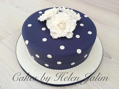 Dotty about roses - Cake by helen Jane Cake Design 