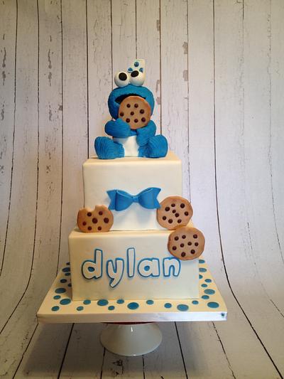 Baby Cookie Monster 1st birthday cake - Cake by Erica Parker