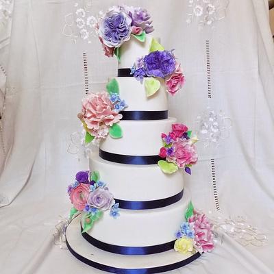 Spring time Wedding  - Cake by Divine Bakes