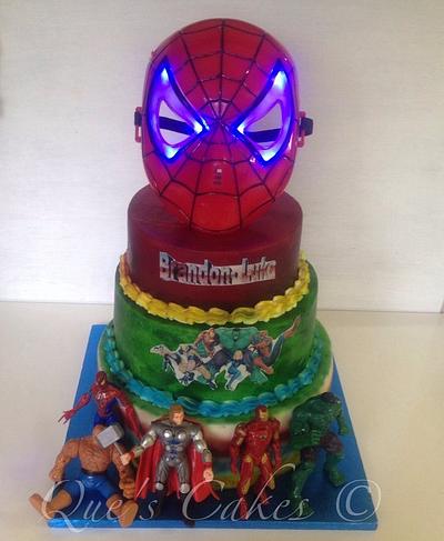 Marvel Heros  - Cake by Que's Cakes