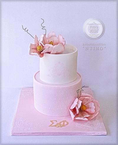 Magnolia Wedding Cake - Cake by Aspasia Stamou