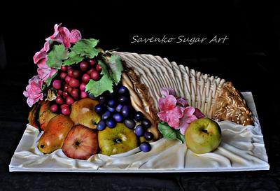 Horn of plenty - Cake by Savenko Sugar Art