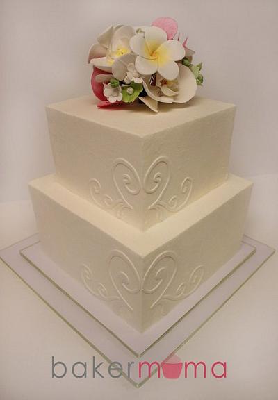 Buttercream wedding cake - Cake by Bakermama