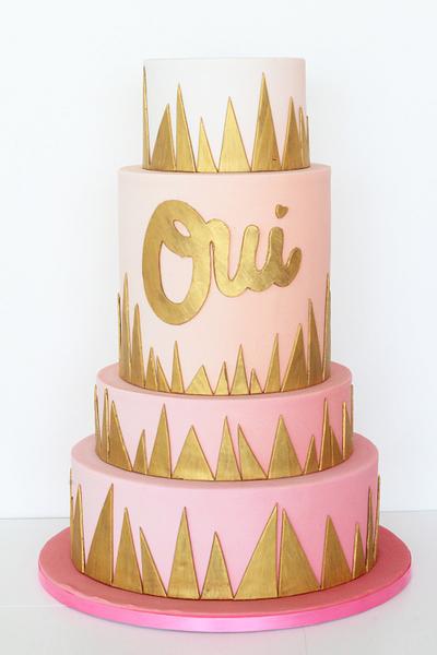 Yes Pink wedding cake - Cake by Tata Paulette