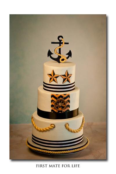 Nautical Wedding Cake - Cake by Jan Dunlevy 