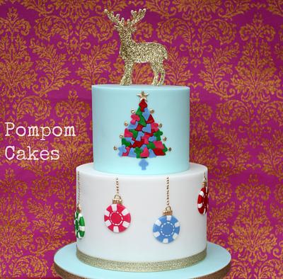 Christmas poker mash-up - Cake by PompomCakes