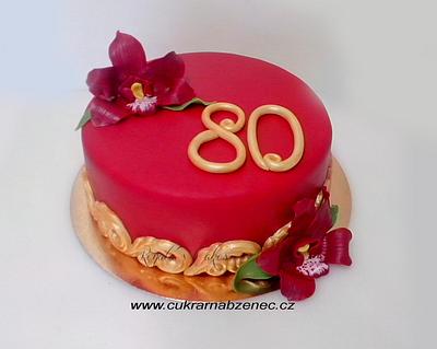 Red and Gold Cake - Cake by Renata 