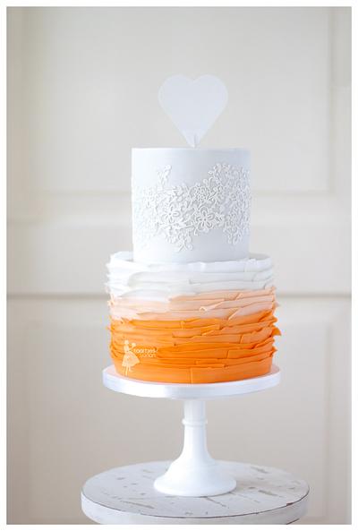 Orange weddingcake - Cake by Taartjes van An (Anneke)