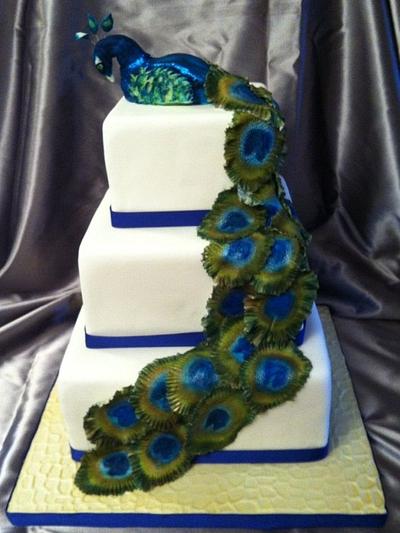 Peacock cake - Cake by Rosemarie Gosselin