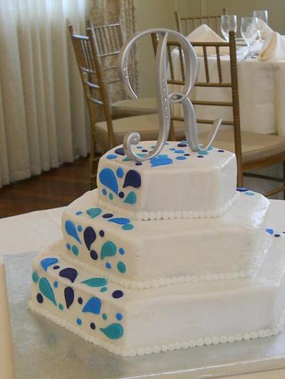Splash wedding cake  - Cake by michelle 