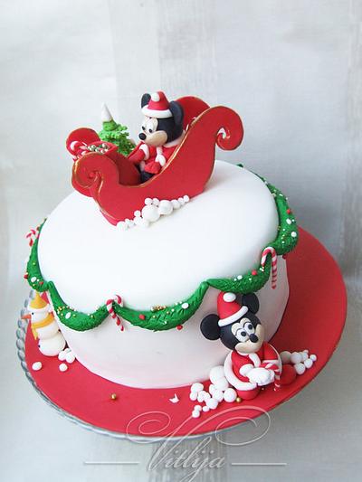 Mickey christmas cake - Cake by VitlijaSweet