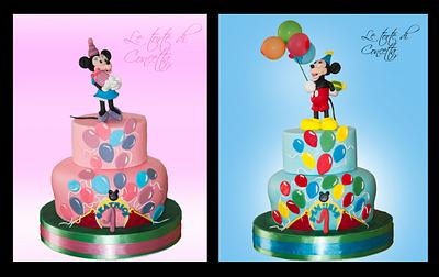 Mickey Mouse and Minnie - Cake by Concetta Zingale