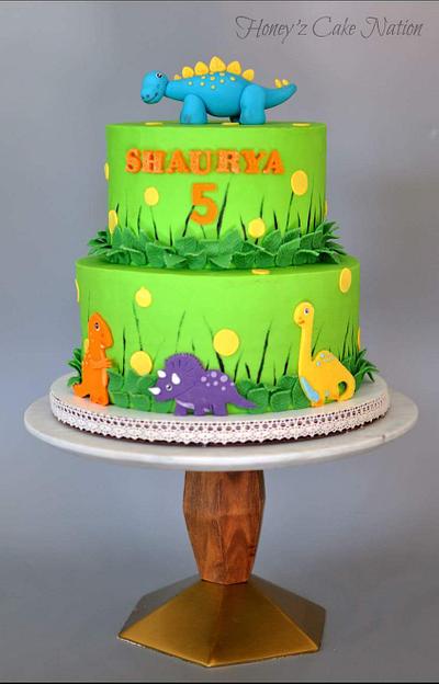Dinosaur themed cake - Cake by Harshini