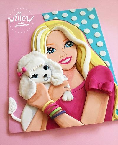 Barbie, 2D fondant cake decoration - Cake by Willow cake decorations