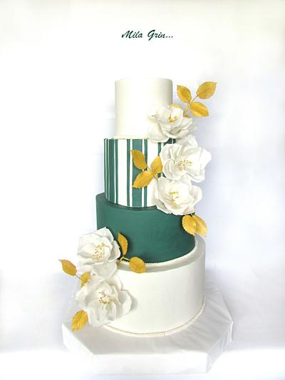 wedding cake in emerald - Cake by Mila
