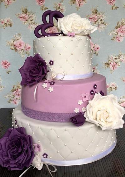 Wedding Vintage roses Cake - Cake by Agnes Linsen