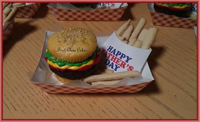 Hamburgers & French Fries Cupcakes - Cake by First Class Cakes