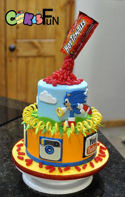 sonic, Social Media and Hot Tamales - Cake by Cakes For Fun