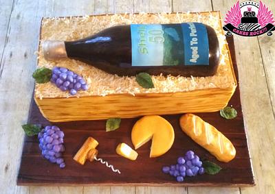 Wine Bottle in Box - Cake by Cakes ROCK!!!  