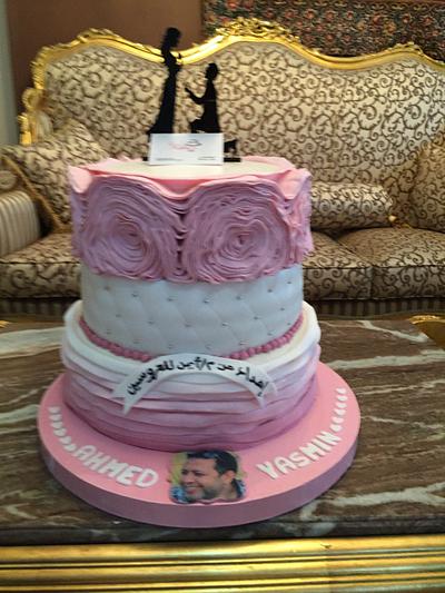 Engagement cake - Cake by AsmaaNabeel