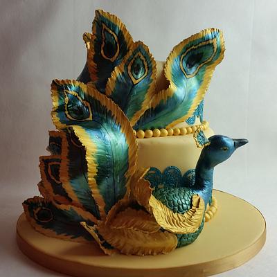 The Peacock  - Cake by papillon bleu bakery 
