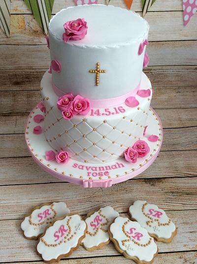 Not So Simple Communion Cake (and cookies) 😄 - Cake by K Cakes