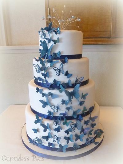 Butterfly themed wedding cake - Cake by Janice Baybutt
