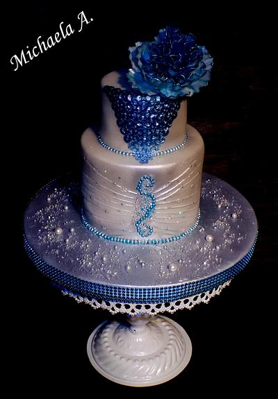 Blue flower - Cake by Mischel cakes