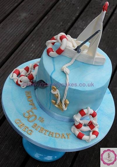 Nautical Theme Celebration Cake - Cake by InsanelyCakes