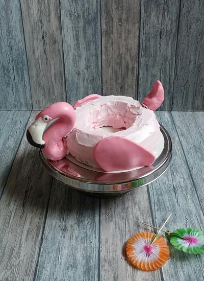Floating Flamingo cake - Cake by Pien Punt