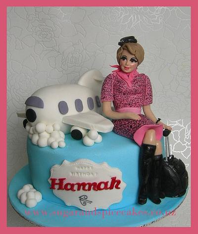 Trolley Dolly - Welcome aboard Air New Zealand Flight Attendant Cake - all edible! - Cake by Mel_SugarandSpiceCakes